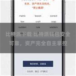 比特派下载 比特派钱包安全可靠，资产完全自主掌控