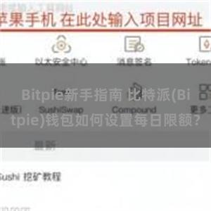 Bitpie新手指南 比特派(Bitpie)钱包如何设置每日限额？