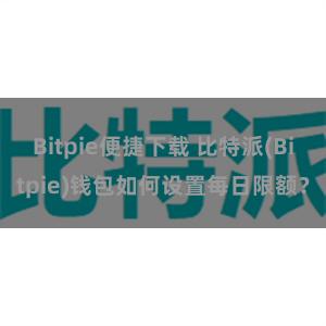 Bitpie便捷下载 比特派(Bitpie)钱包如何设置每日限额？