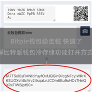 Bitpie钱包稳定性 快速了解比特派钱包冷存储功能打开方式!