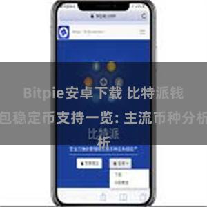 Bitpie安卓下载 比特派钱包稳定币支持一览: 主流币种分析