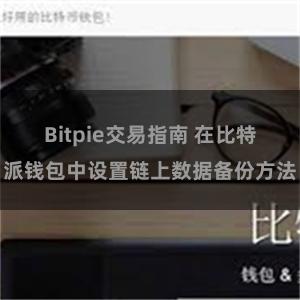 Bitpie交易指南 在比特派钱包中设置链上数据备份方法